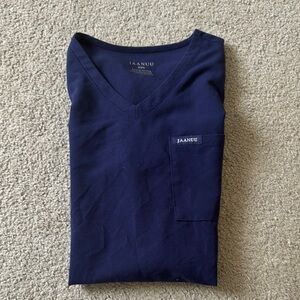 Jaanuu Navy Blue Scrub Top
